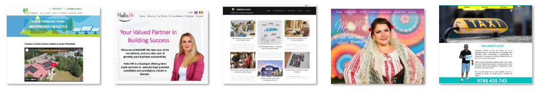 Structured website builds across different industries.